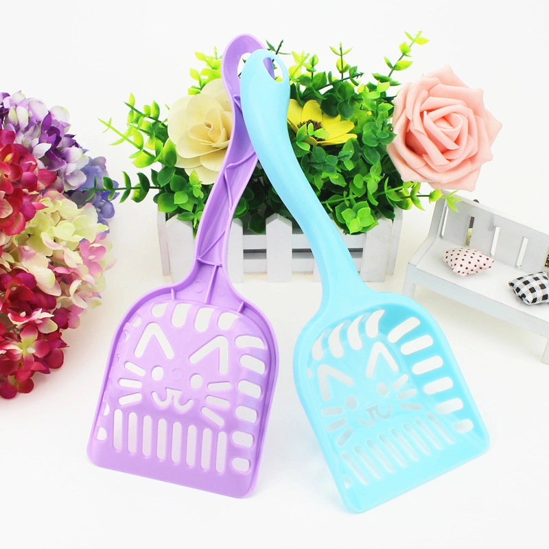 Pet Cat Litter Shovel Cat Face Cat Litter Shovel Large Grid Pet Shovel Plastic Picking Shovel Pet Supplies