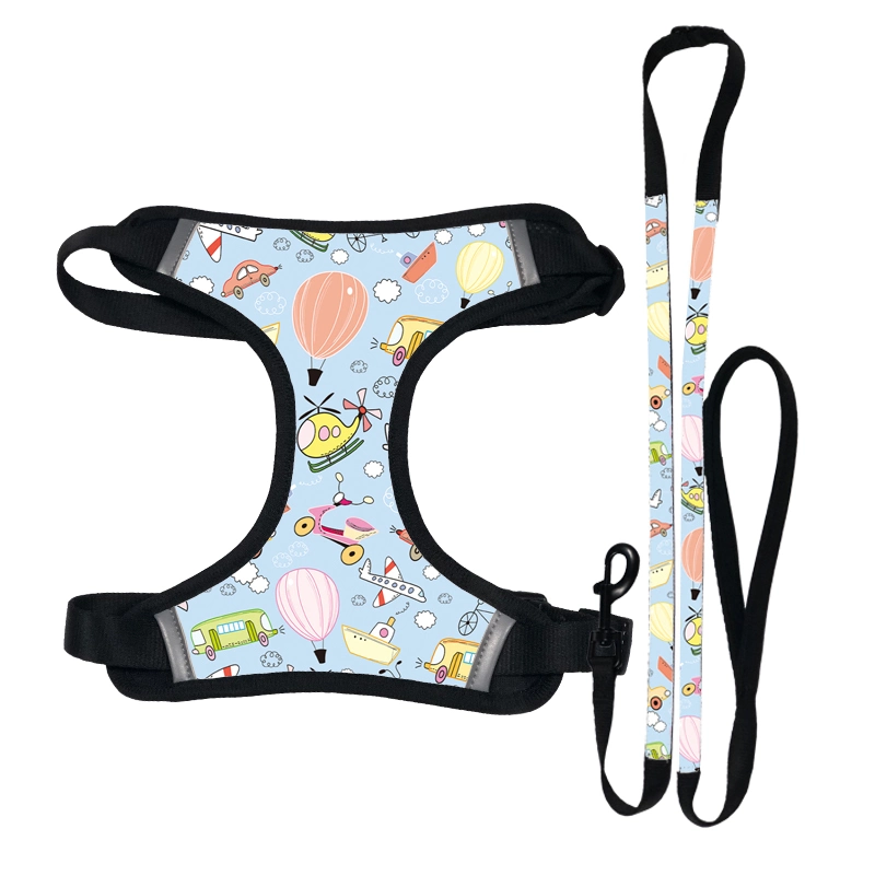 OEM Customize Adjustable Dog Harness Print All Seasons Eco-Friendly Pet Supplies/Breathable/Wholesale